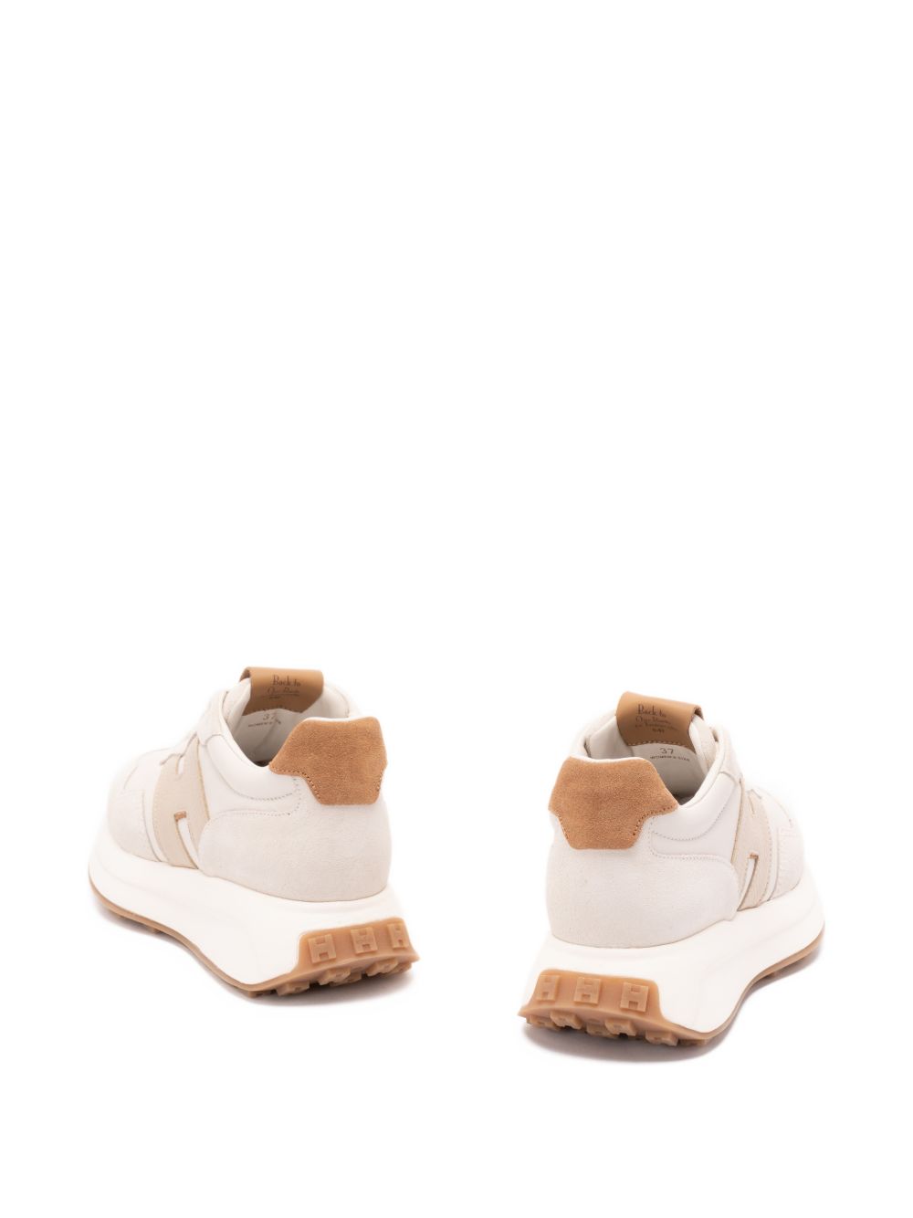Hogan Leather Low-Top Sneakers Beige