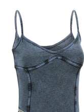 Diesel V-Neck Denim Tank Top Blue