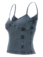 Diesel V-Neck Denim Tank Top Blue