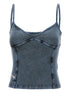 Diesel V-Neck Denim Tank Top Blue