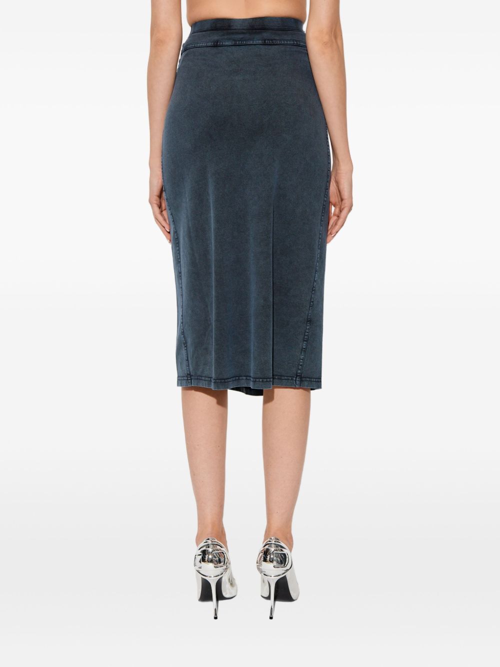Diesel Seam Detail Denim Midi Skirt Blue