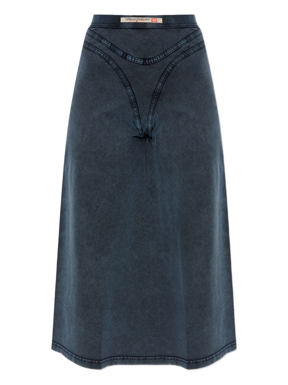Diesel Seam Detail Denim Midi Skirt Blue