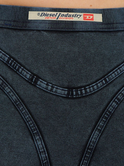 Diesel Seam Detail Denim Midi Skirt Blue