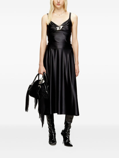 Diesel Draped Twist Tank Top Black