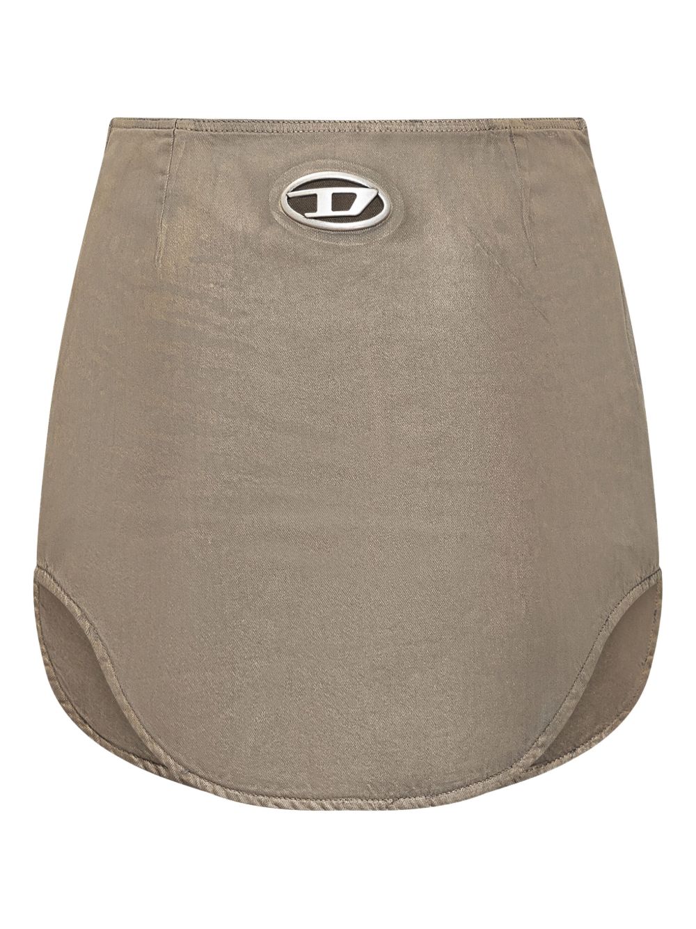 Diesel Asymmetrical Mini Skirt Golden golden