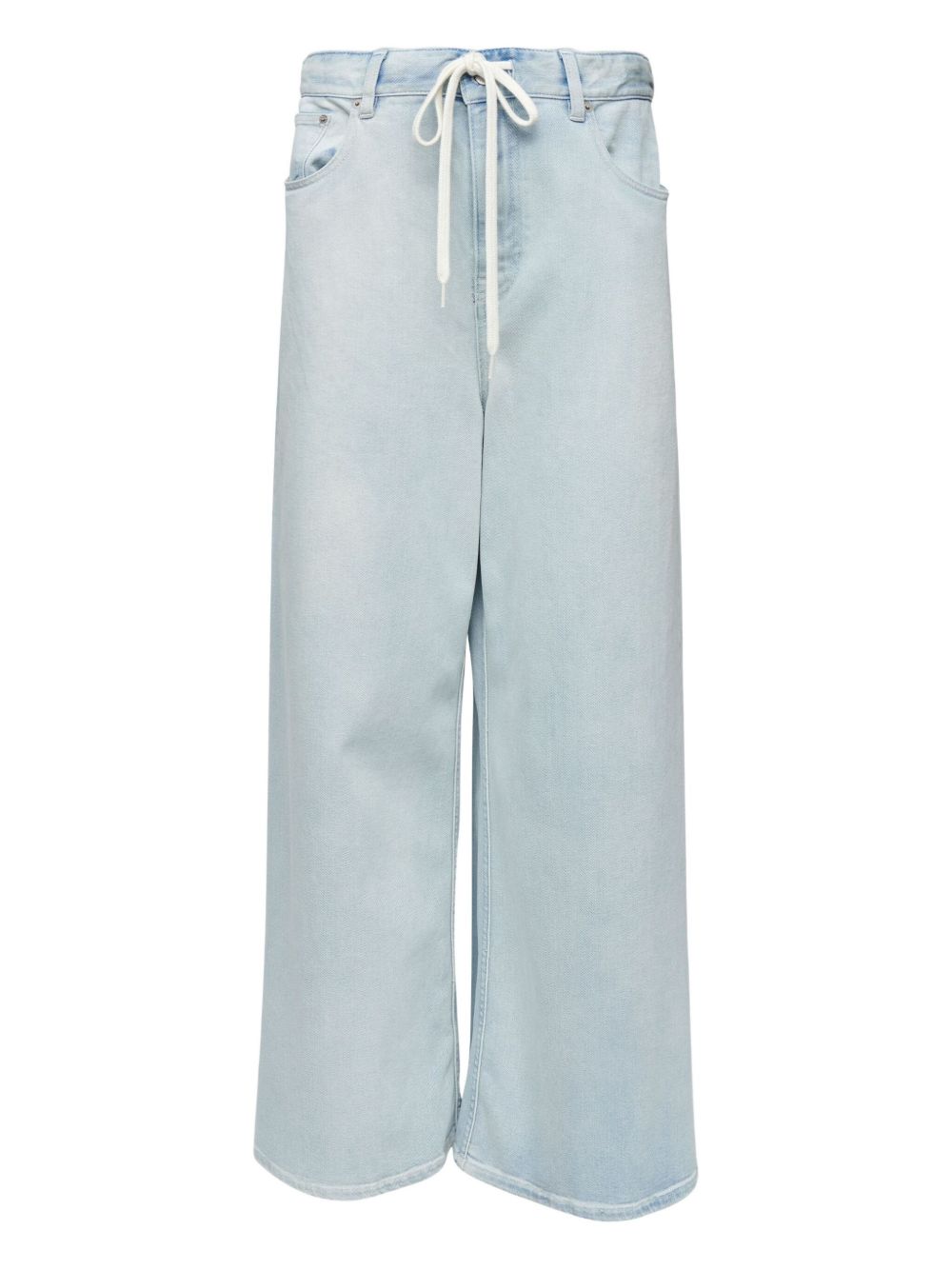 MM6 Maison Margiela Wide Leg Denim Jeans Clear Blue clear blue