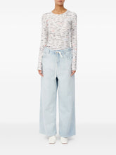 MM6 Maison Margiela Wide Leg Denim Jeans Clear Blue clear blue