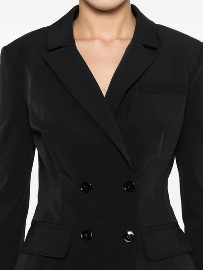 Elisabetta Franchi Double-Breasted Belted Jacket Black black
