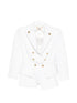 Elisabetta Franchi Double-Breasted Tailored Jacket Ivory