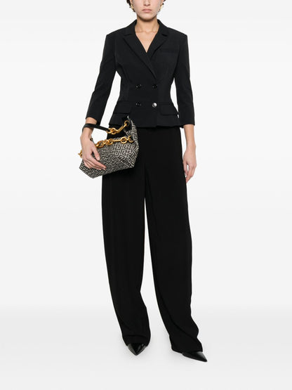 Elisabetta Franchi Wide-Leg Tailored Trousers Black black