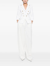 Elisabetta Franchi Wide-Leg Tailored Trousers Ivory