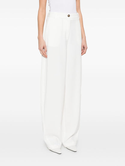 Elisabetta Franchi Wide-Leg Tailored Trousers Ivory