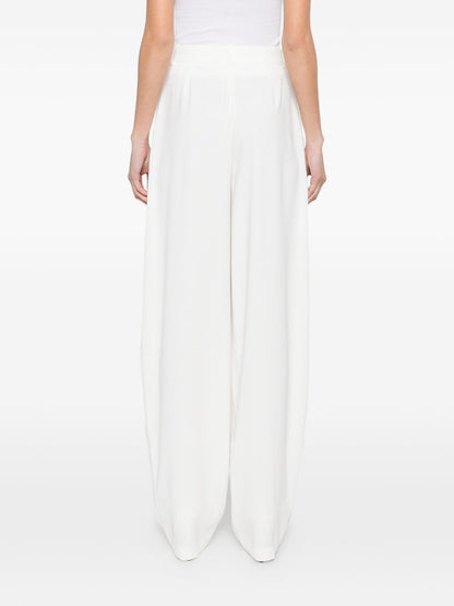 Elisabetta Franchi Wide-Leg Tailored Trousers Ivory