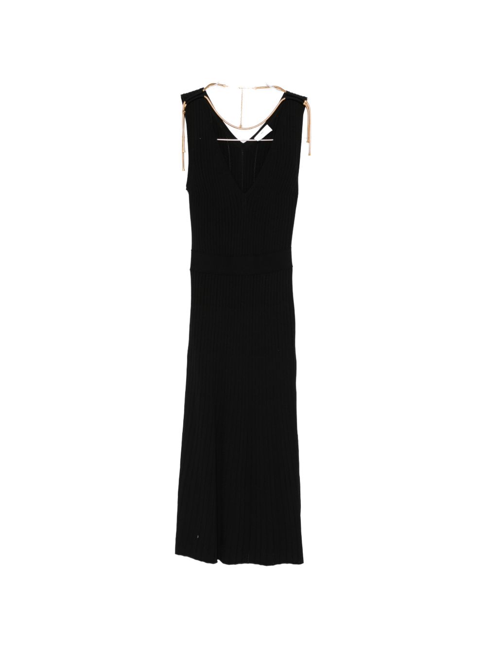 Elisabetta Franchi Knitted Midi Dress Black