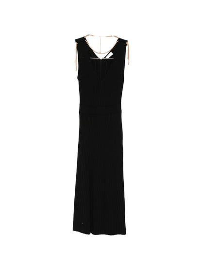 Elisabetta Franchi Knitted Midi Dress Black