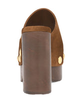 Gianvito Rossi Suede Platform Studded Sandals Brown