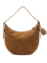 Fabiana Filippi Suede Hobo Bag With Buckle Leather Brown leather brown