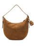 Fabiana Filippi Suede Hobo Bag With Buckle Leather Brown leather brown