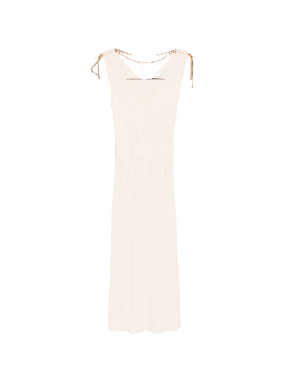 Elisabetta Franchi Knitted Midi Dress White