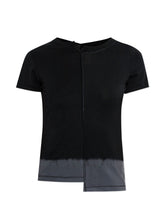 Y-3 Dip-Dye Asymmetric T-Shirt Black Black