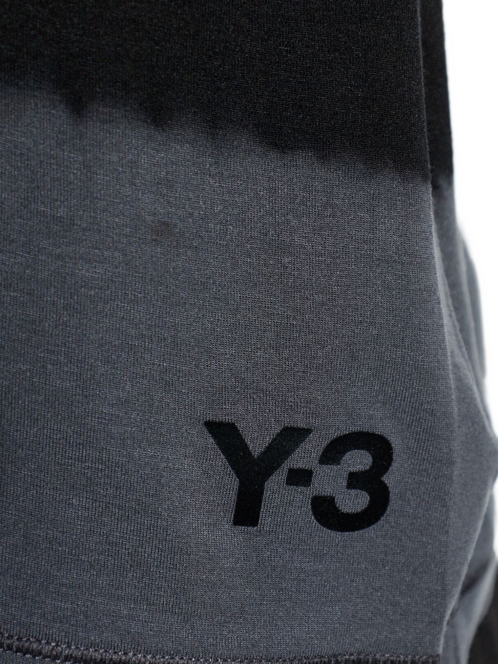 Y-3 Dip-Dye Asymmetric T-Shirt Black Black
