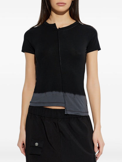 Y-3 Dip-Dye Asymmetric T-Shirt Black Black