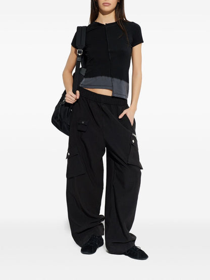 Y-3 Dip-Dye Asymmetric T-Shirt Black Black