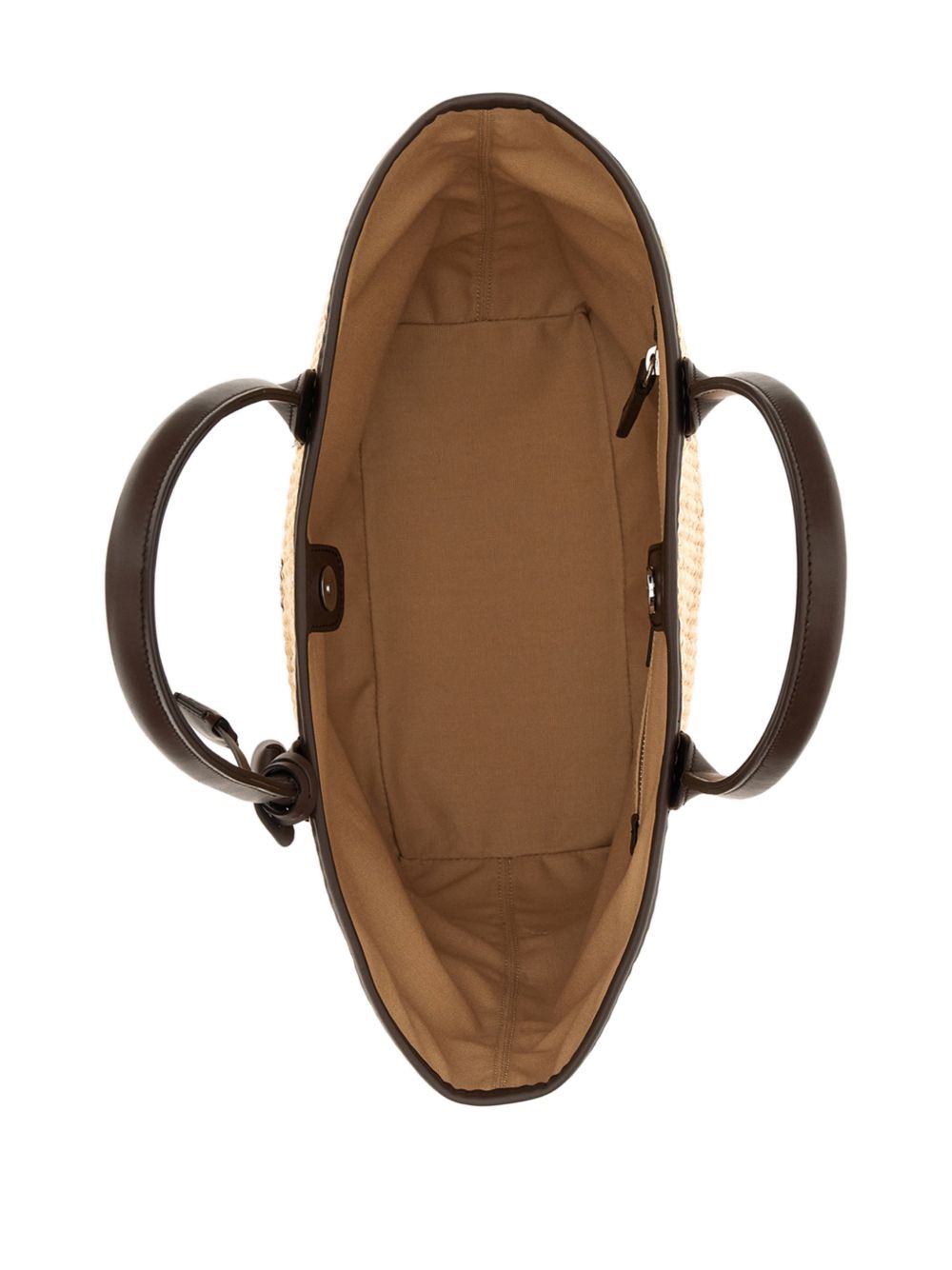 Hogan Small Raffia Shopper Tote Beige