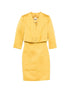 Elisabetta Franchi Midi Pleated Dress Yellow