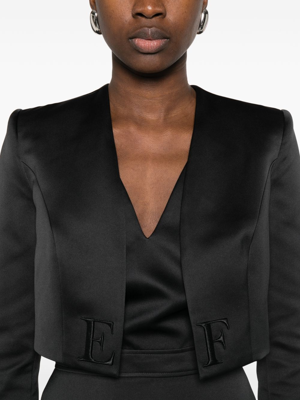 Elisabetta Franchi Midi Polyester Dress Black