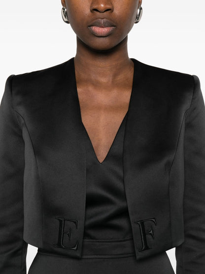 Elisabetta Franchi Midi Polyester Dress Black