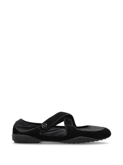 Tory Burch Criss-Cross Ballet Flats Black black