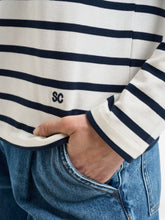 Semicouture Striped Silk Cotton Sweater Blue blue