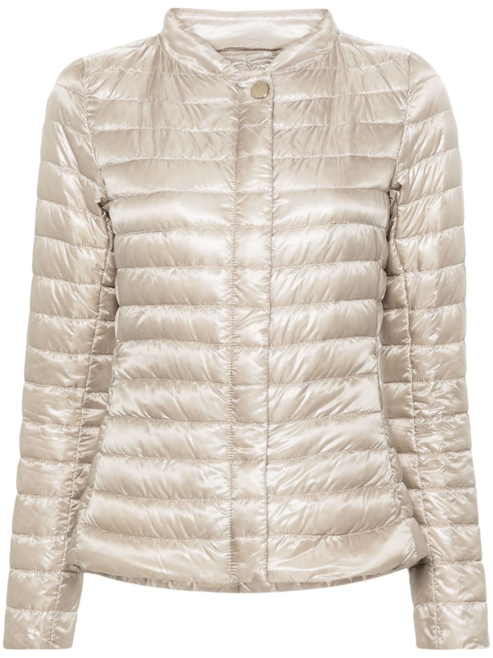 HERNO Feather Down Quilted Short Jacket Powder