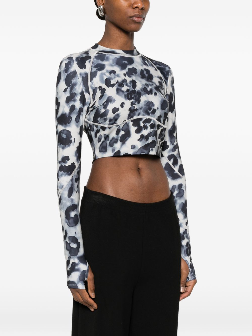 Adidas By Stella McCartney Open-back t-shirt BLACK