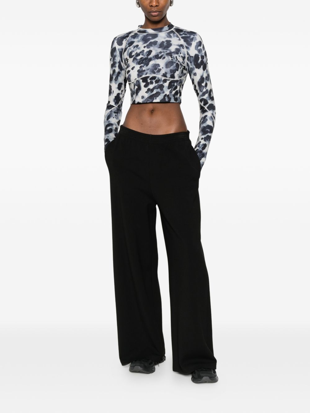 Adidas By Stella McCartney Open-back t-shirt BLACK