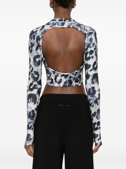 Adidas By Stella McCartney Open-back t-shirt BLACK