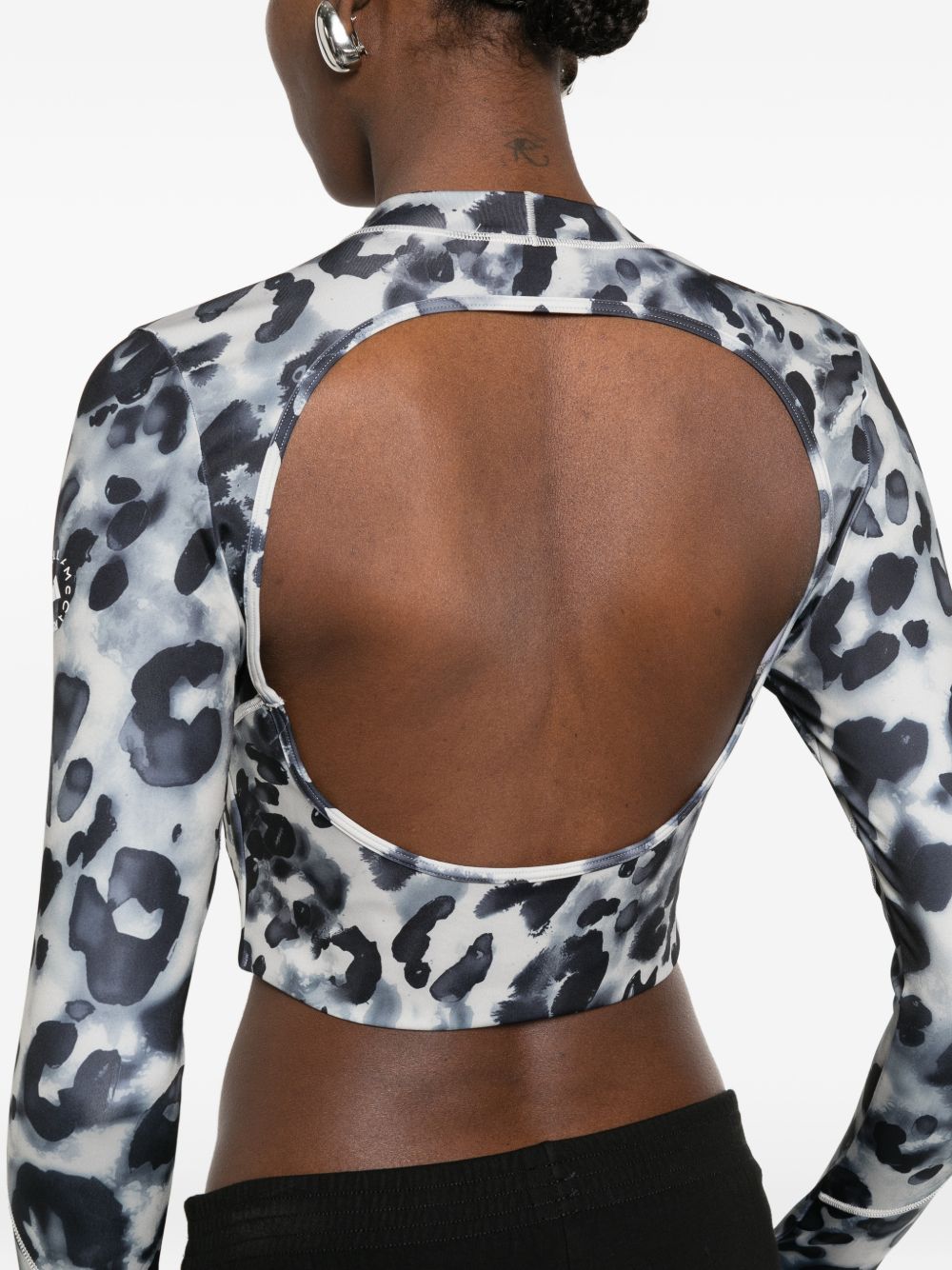 Adidas By Stella McCartney Open-back t-shirt BLACK