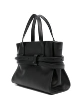 Moschino Tie Me Small Leather Bag Black Black