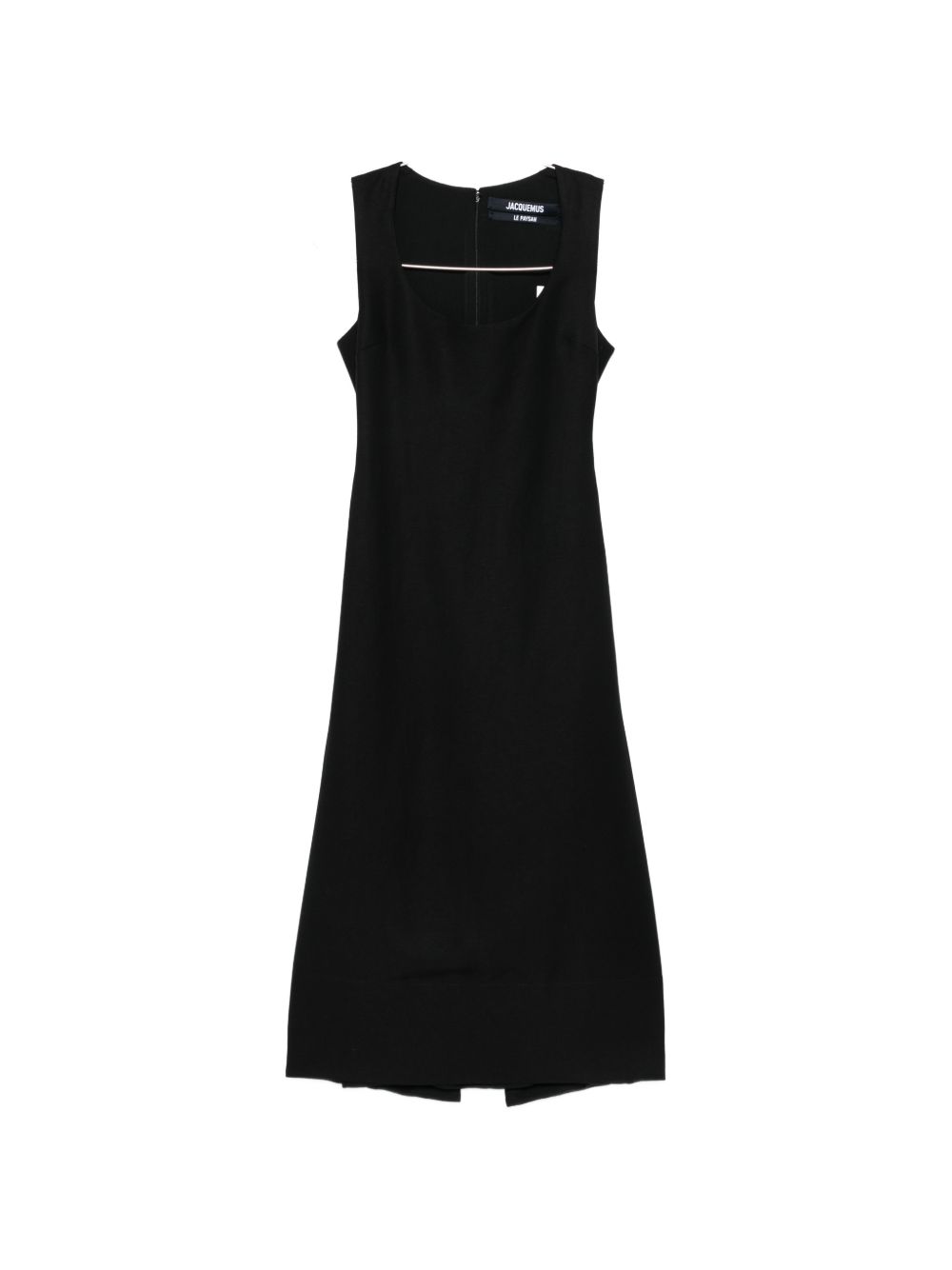 Jacquemus Tablier Long Linen Dress Black