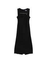 Jacquemus Tablier Long Linen Dress Black