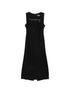 Jacquemus Tablier Long Linen Dress Black