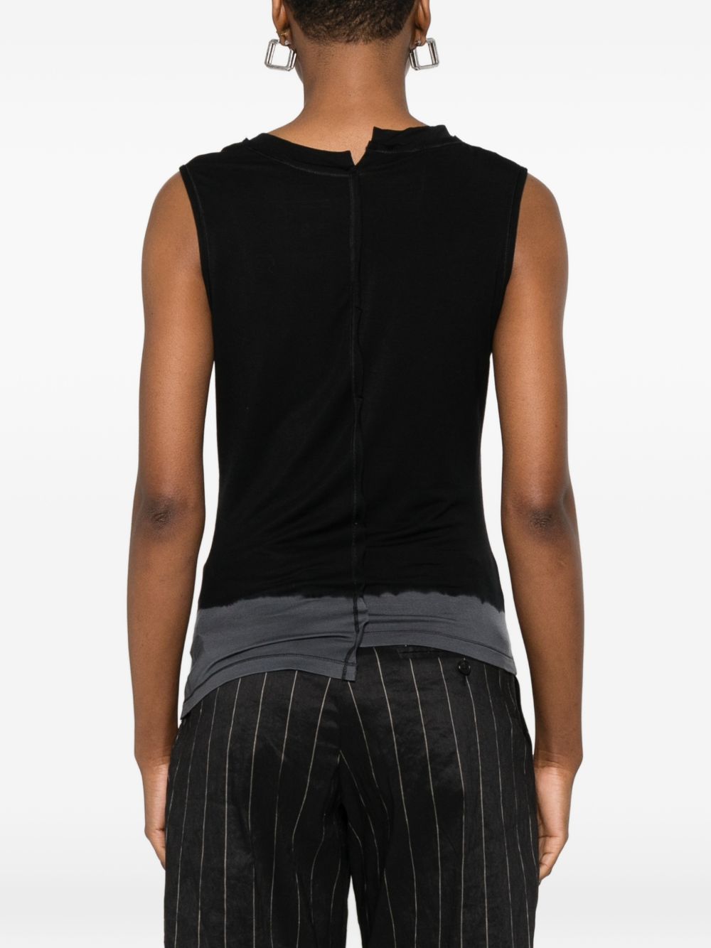 Y-3 Asymmetric Sleeveless Tank Top Black