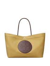 Tory Burch Ella Twist Nylon Tote Beige