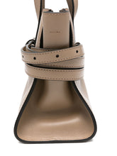 Moschino Tie Me Small Leather Handbag Beige