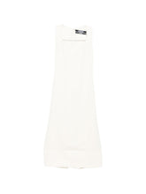 JACQUEMUS Long Linen Apron Dress White