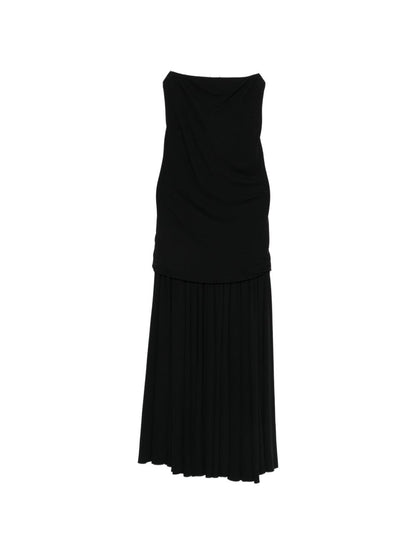 JACQUEMUS Abiha Long Viscose Dress Black