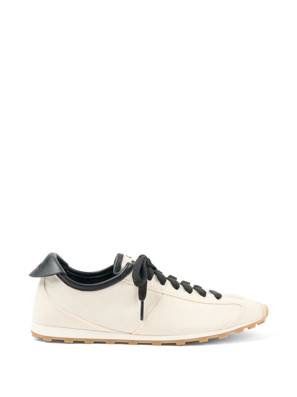 JACQUEMUS Leather-Trim Organic Cotton Sneakers Beige beige