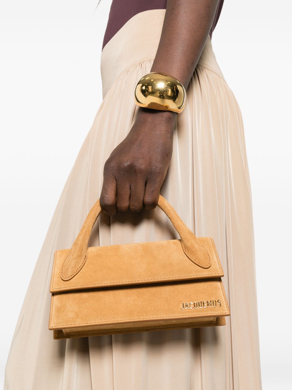 JACQUEMUS Le Chiquito Long Leather Bag Camel