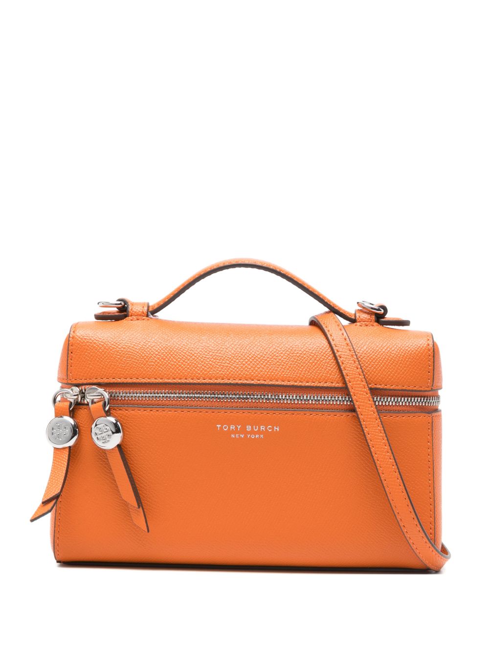 Tory Burch Top Handle Leather Bag Orange